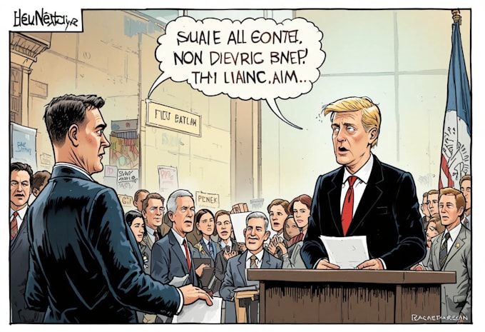 do a political cartoon art