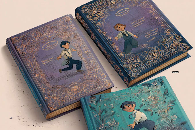 design an eye catching book cover with back and spine