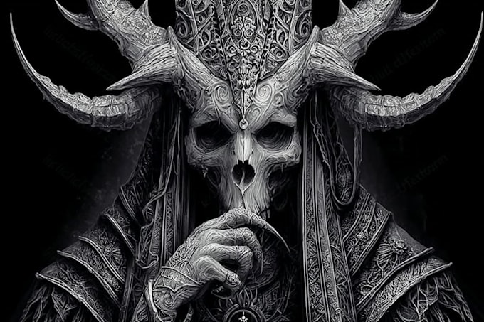 draw dark, horror illustration for you
