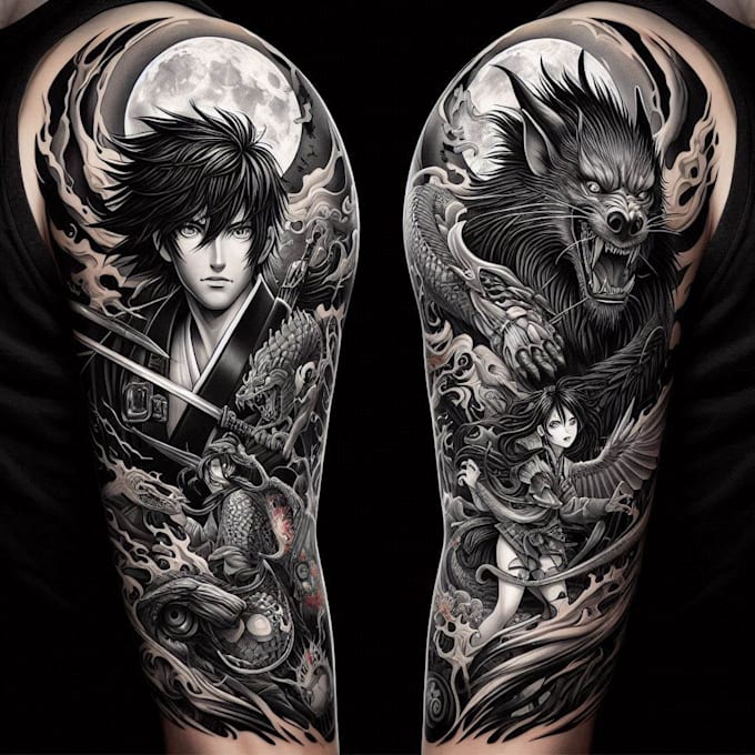 design a custom tattoo design as a tattoo artist