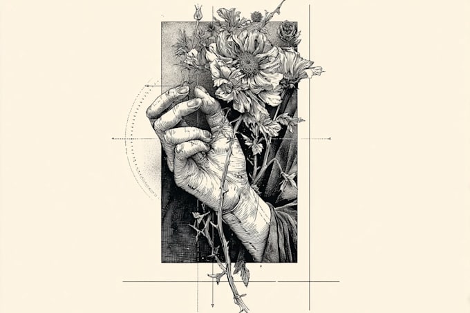 develop custom tattoo design, sketch