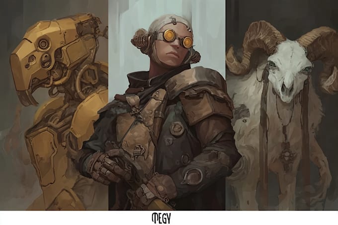 design your dnd, sci fi, fantasy  or character illustration for you