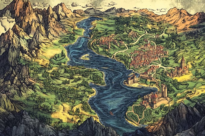 create high quality medieval battlemaps or fantasy maps
