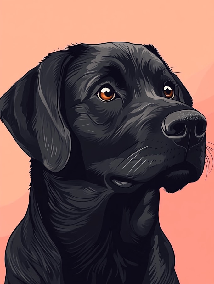 create a custom disney pet portrait illustration