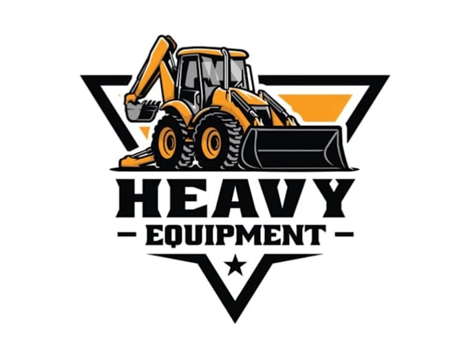 create high quality bulldozer and excavator logo