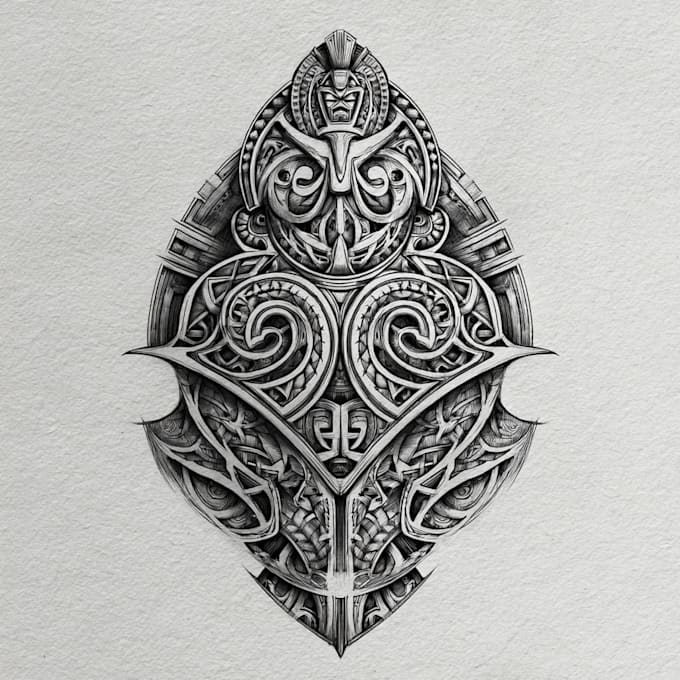 make a personalized tribal tattoo illustration