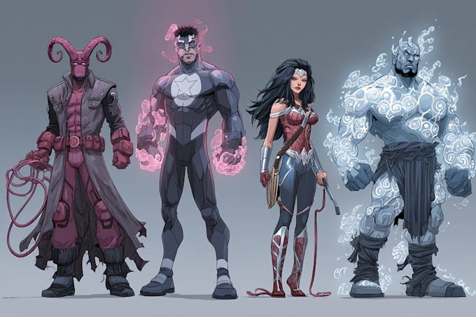 creating super hero character concepts for comics