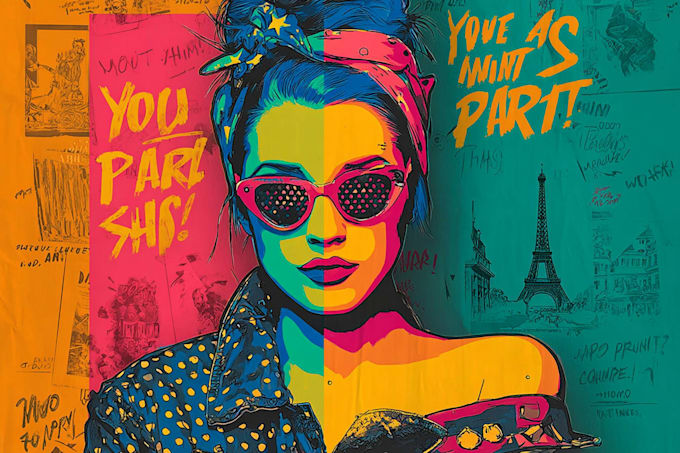 draw comic pop art portrait