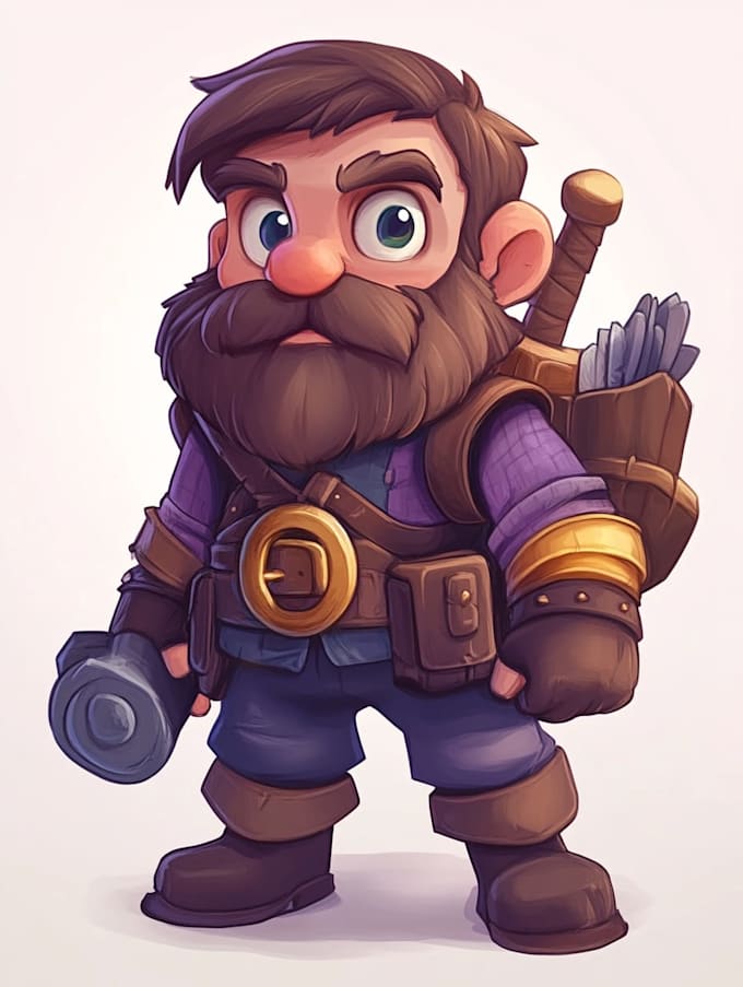 Dibujar personajes de juegos 2d, animaciones y recursos de juego.
