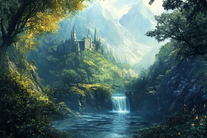 Create stunning fantasy landscapes by Lariekanash | Fiverr