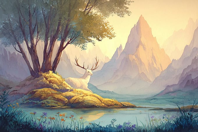 digitally paint fantasy landscape