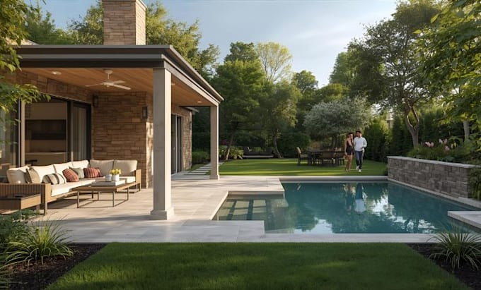 do your front yard, backyard, garden, swimming pool design
