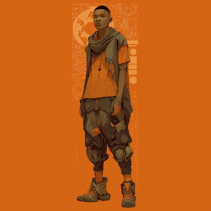Create a sci fi character illustration or sci fi character by ...