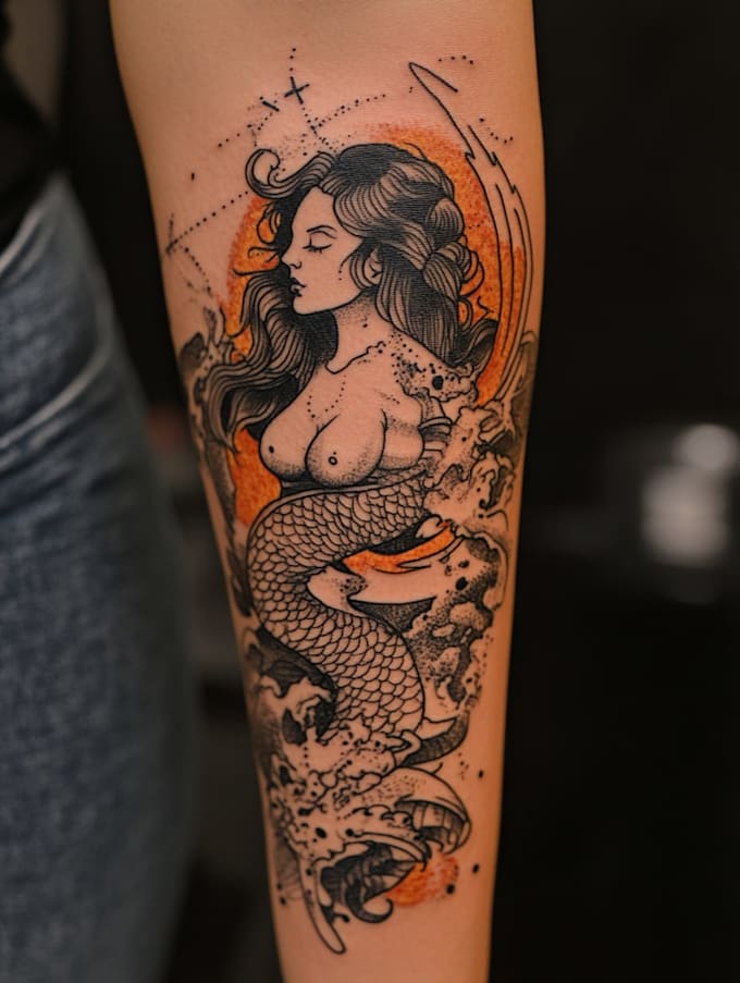 create realistic tattoo design