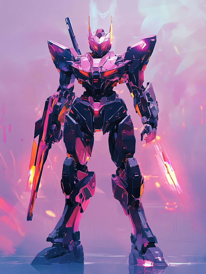 do high quality creature artwork in the mecha