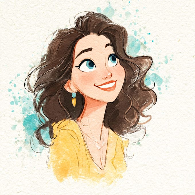 do disney style cartoon portrait