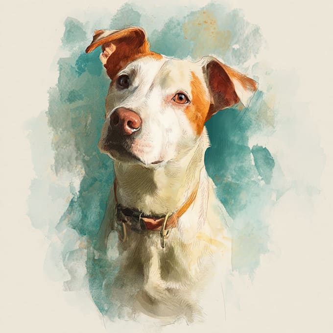 Draw realistic watercolor portrait of your pet cat dog by Agrobfygd ...