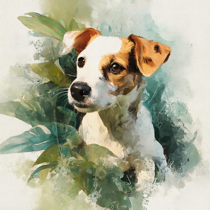 draw watercolor pet portrait your pets