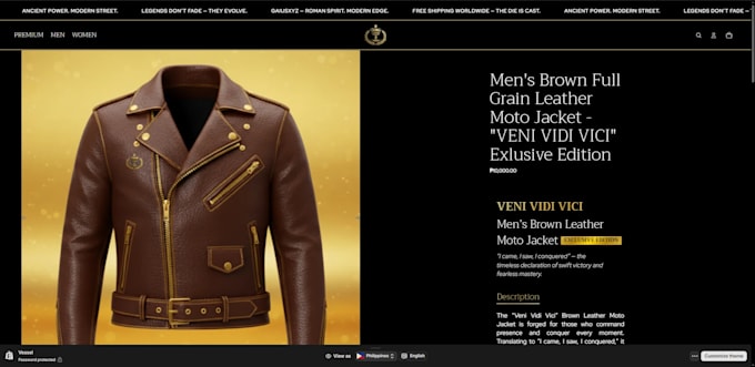 product listing for your shopify online store