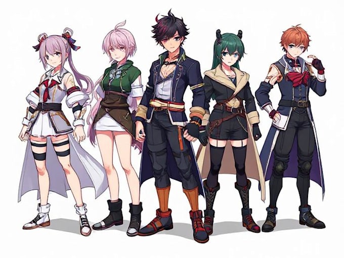 design custom anime or game style characters