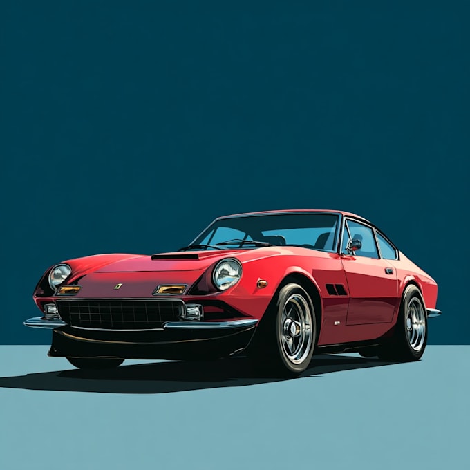 make an vector art portrait , vehicle