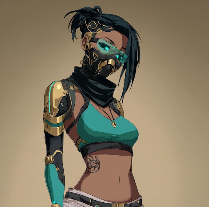 create cyberpunk anime style illustration for you