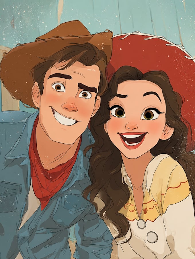 make a cartoon disney couple cartoon