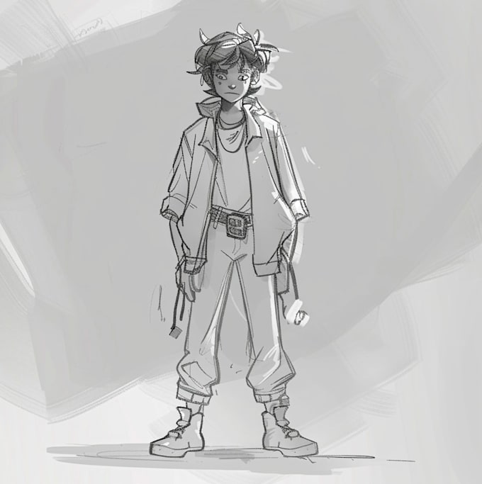make rough sketch for your character