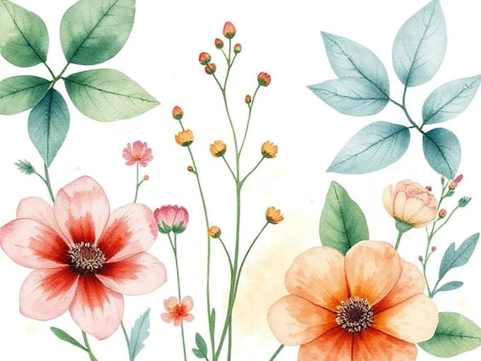 create a botanical watercolor illustration