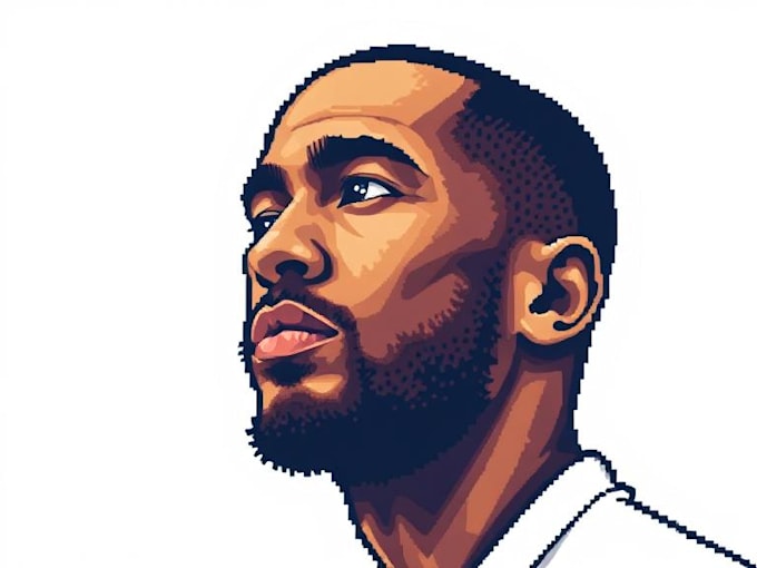 transform your photo into detailed pixel art portrait