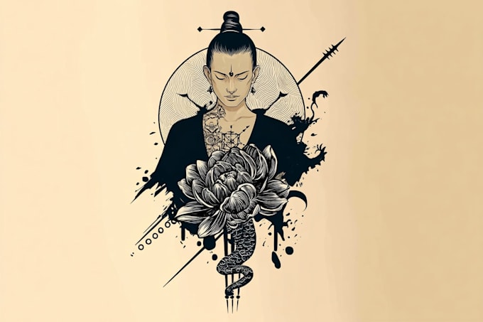 draw a minimalist tattoo design in my style