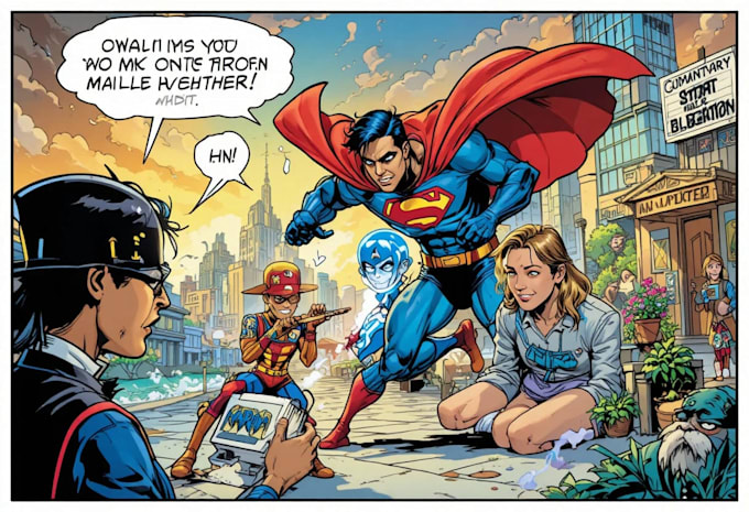 do comic book illustration, marvel comic superhero