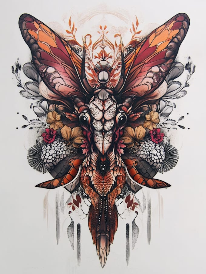 do an abstract black tattoo design