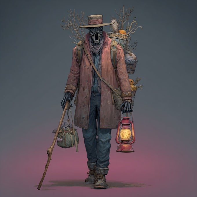 paint fantasy  horror character or monster artwork