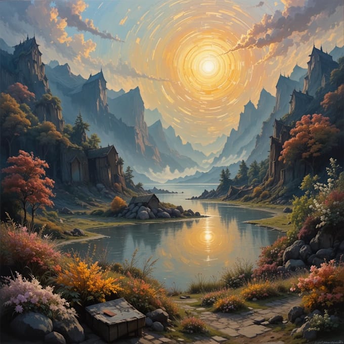 using the oil painting technique,  masterpieces
