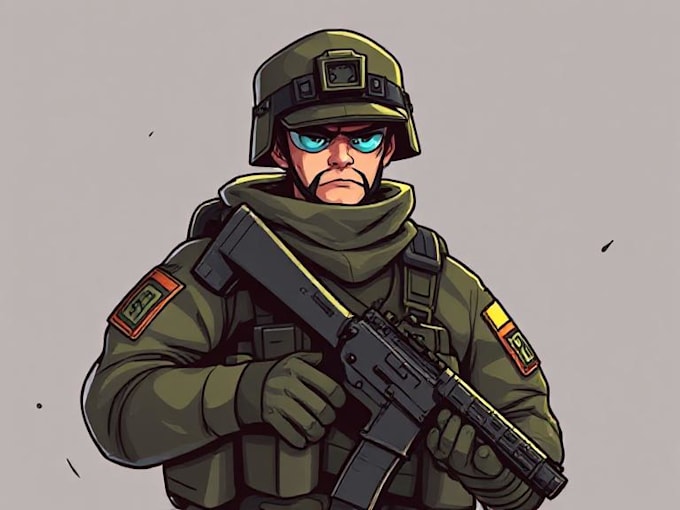draw military themed illustrations