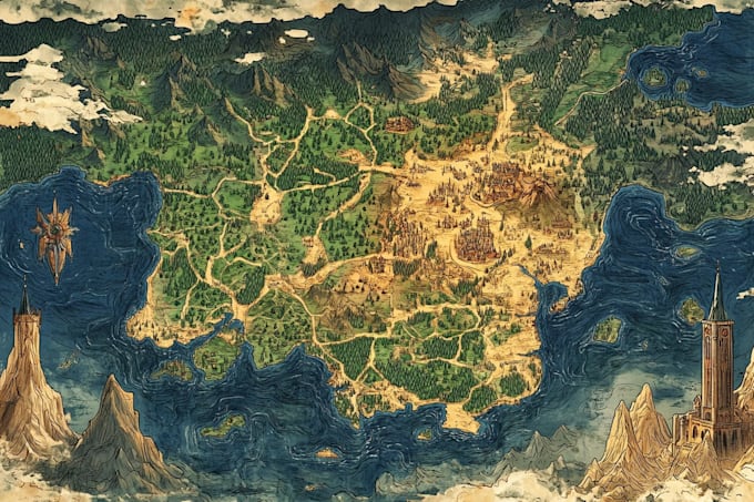 design high quality fantasy and historical maps