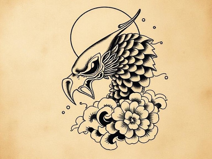 create tattoo japanese old school design