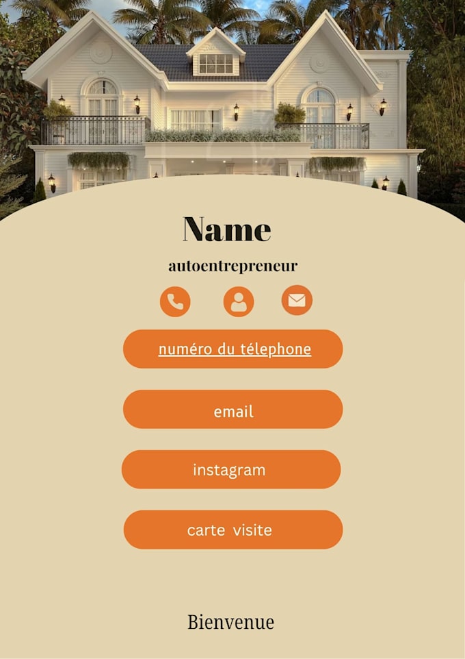 design a modern and stylish linktree page using canva