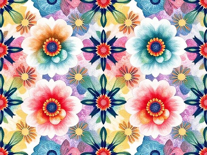 create unique watercolor seamless pattern design