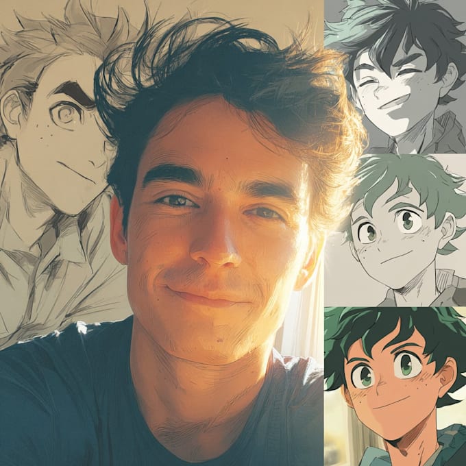 make illustration in  manga style