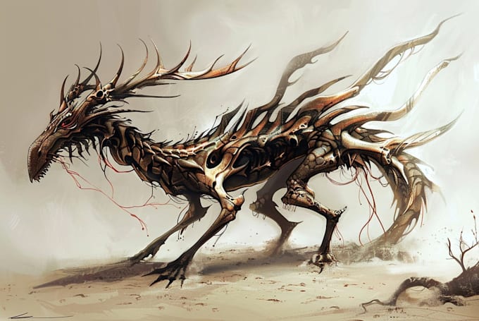 make unique fantasy creatures concept and illustration