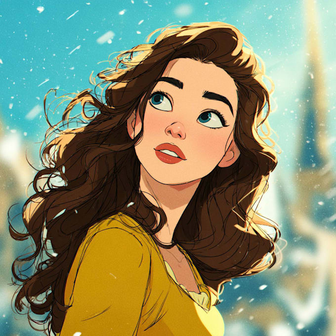 made a unique disney style portrait