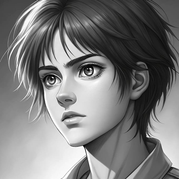 draw your portrait in anime or manga style