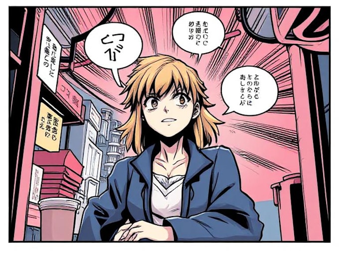 drawing comic with manga style