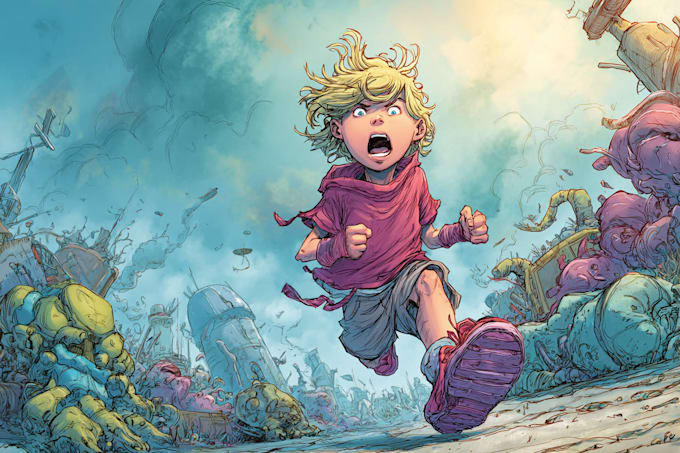 draw comic strip for comic book illustration or webcomic
