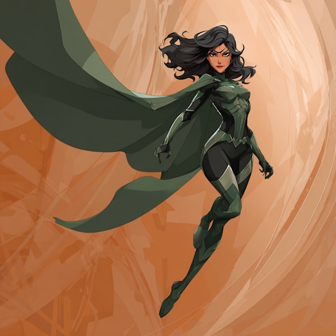 design your  superhero cartoon character and comic logo