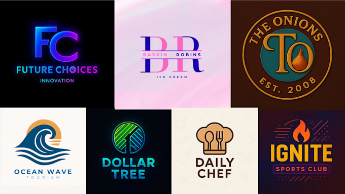 design a modern, minimalist or bold logo with monogram, lettering and texture