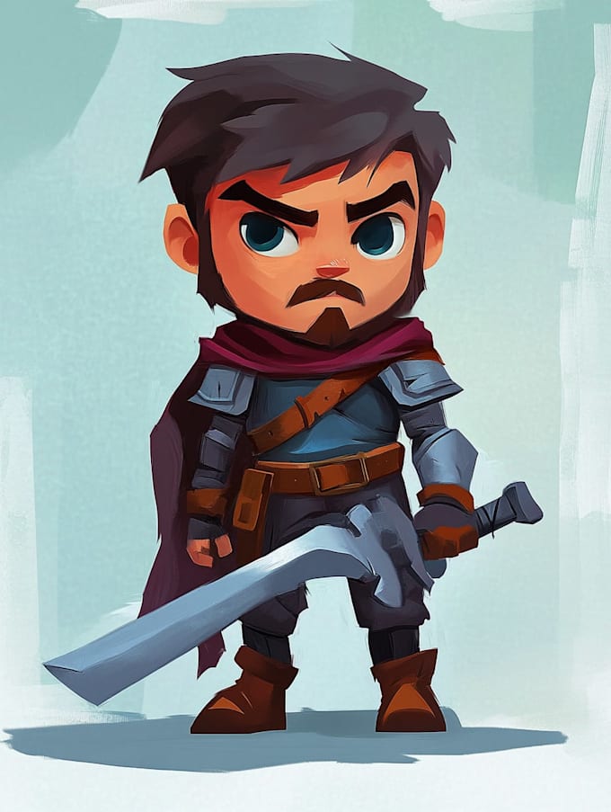 draw 2d game character illustration