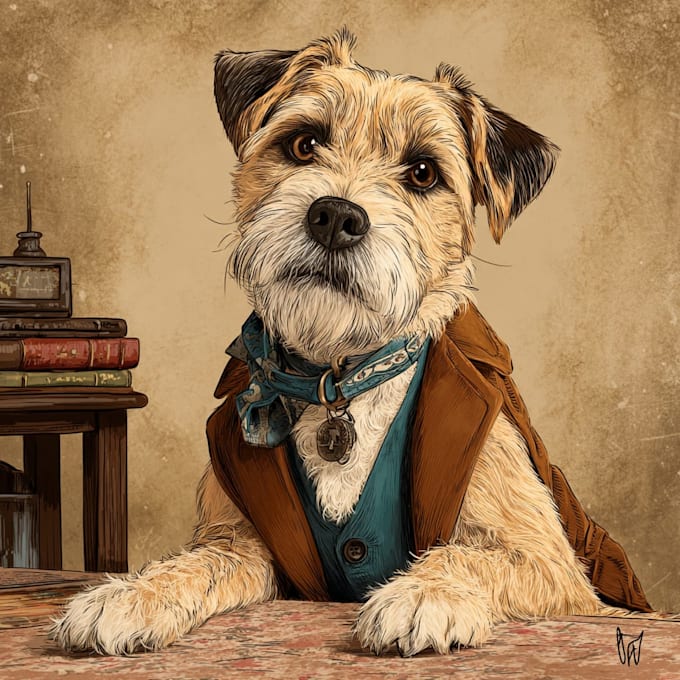 draw disney pet portrait